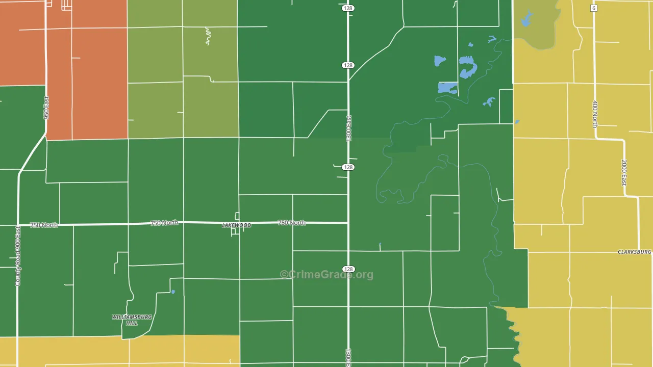 Lakewood Township, IL Map of Assault Rates