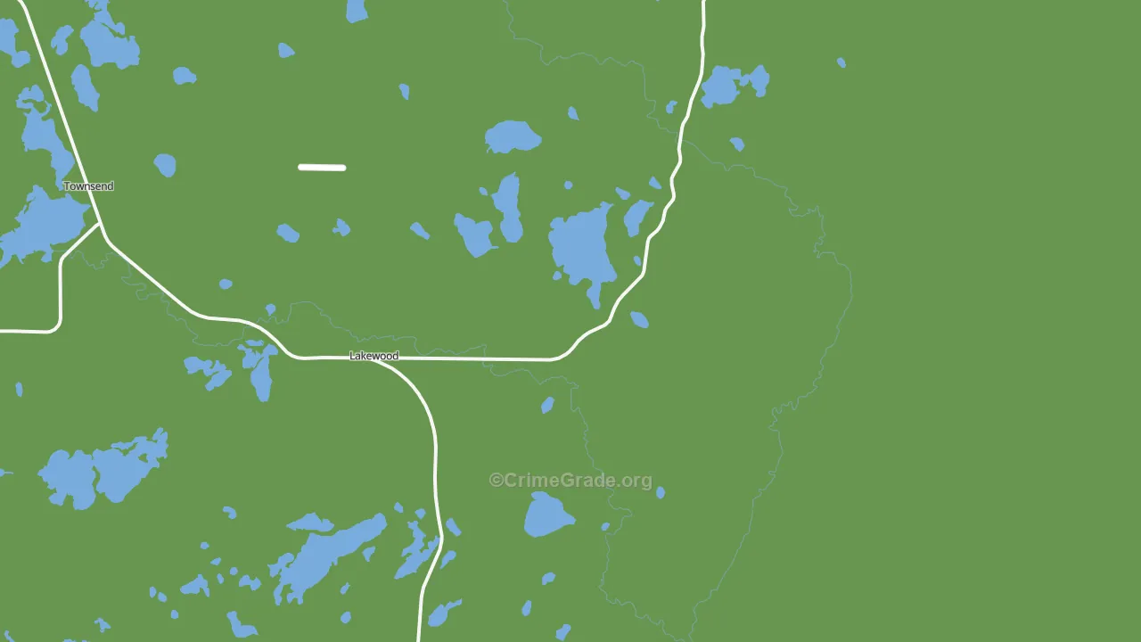 Lakewood, WI Map of Assault Rates