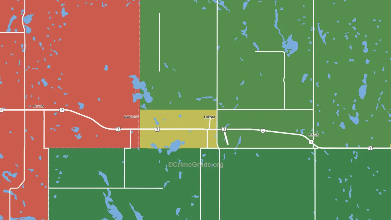 Lakota, ND Map of Assault Rates