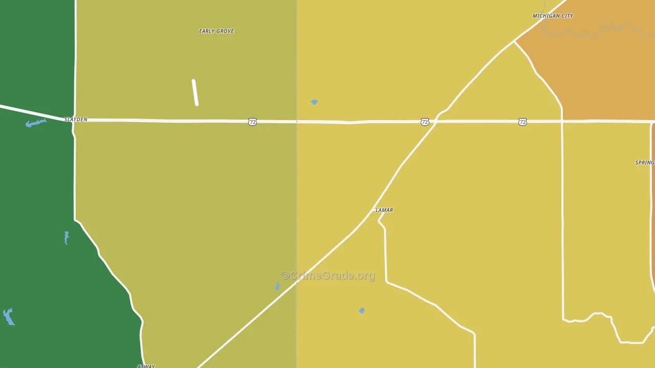 Lamar, MS Map of Assault Rates