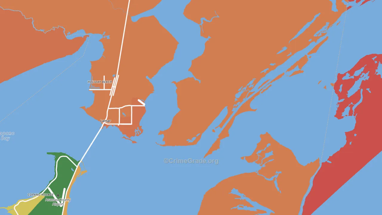 Lamar, TX Map of Assault Rates