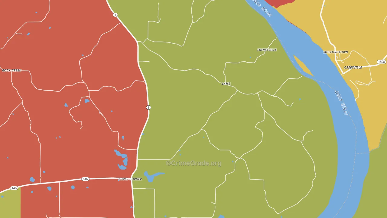 Lamb, IL Map of Assault Rates