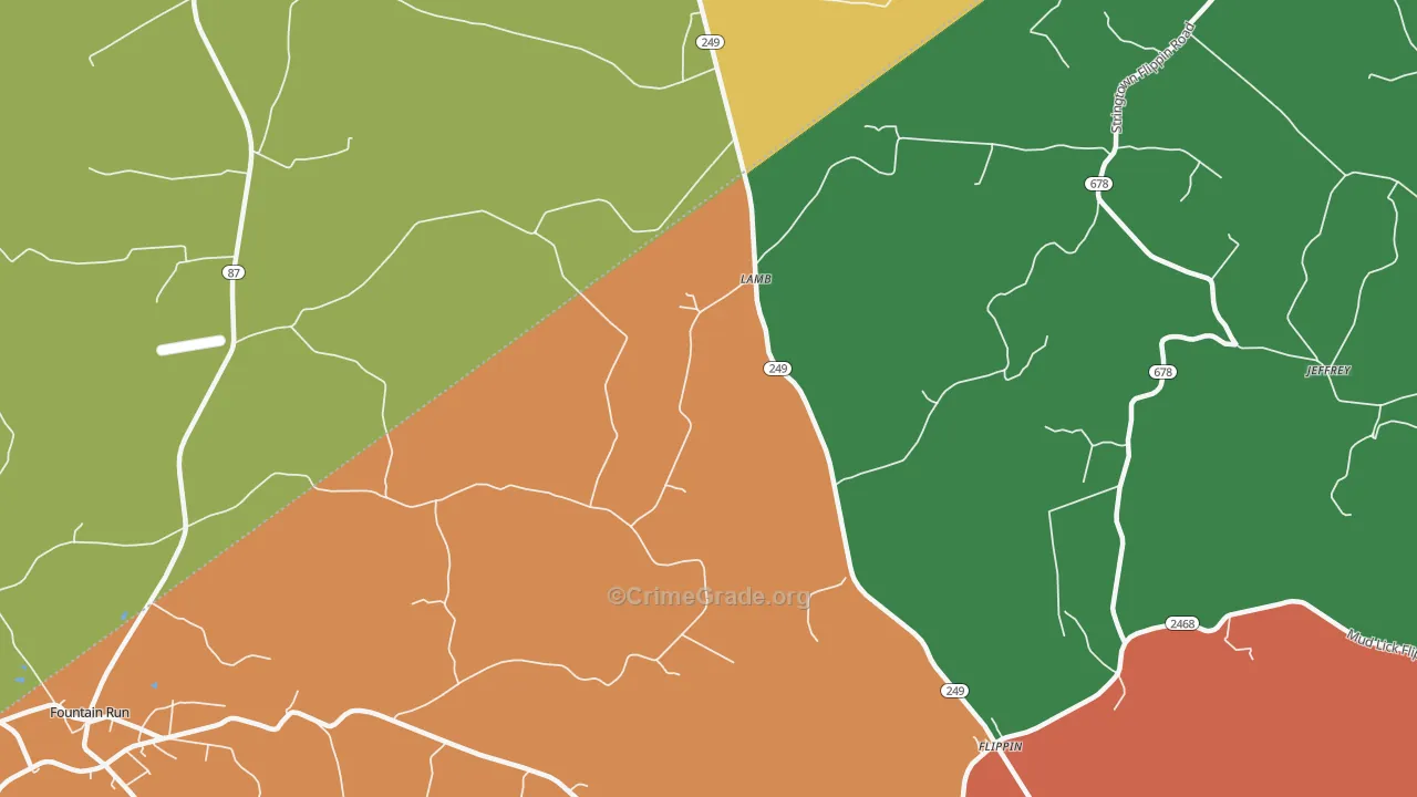 Lamb, KY Map of Assault Rates
