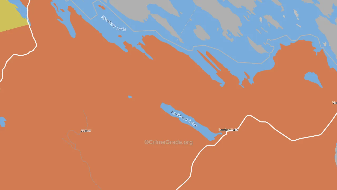 Lambert Lake, ME Map of Assault Rates