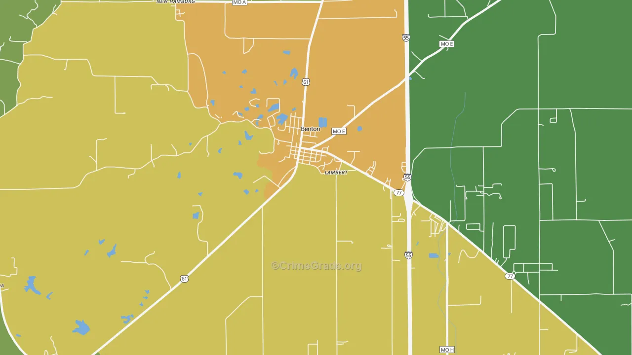 Lambert, MO Map of Assault Rates