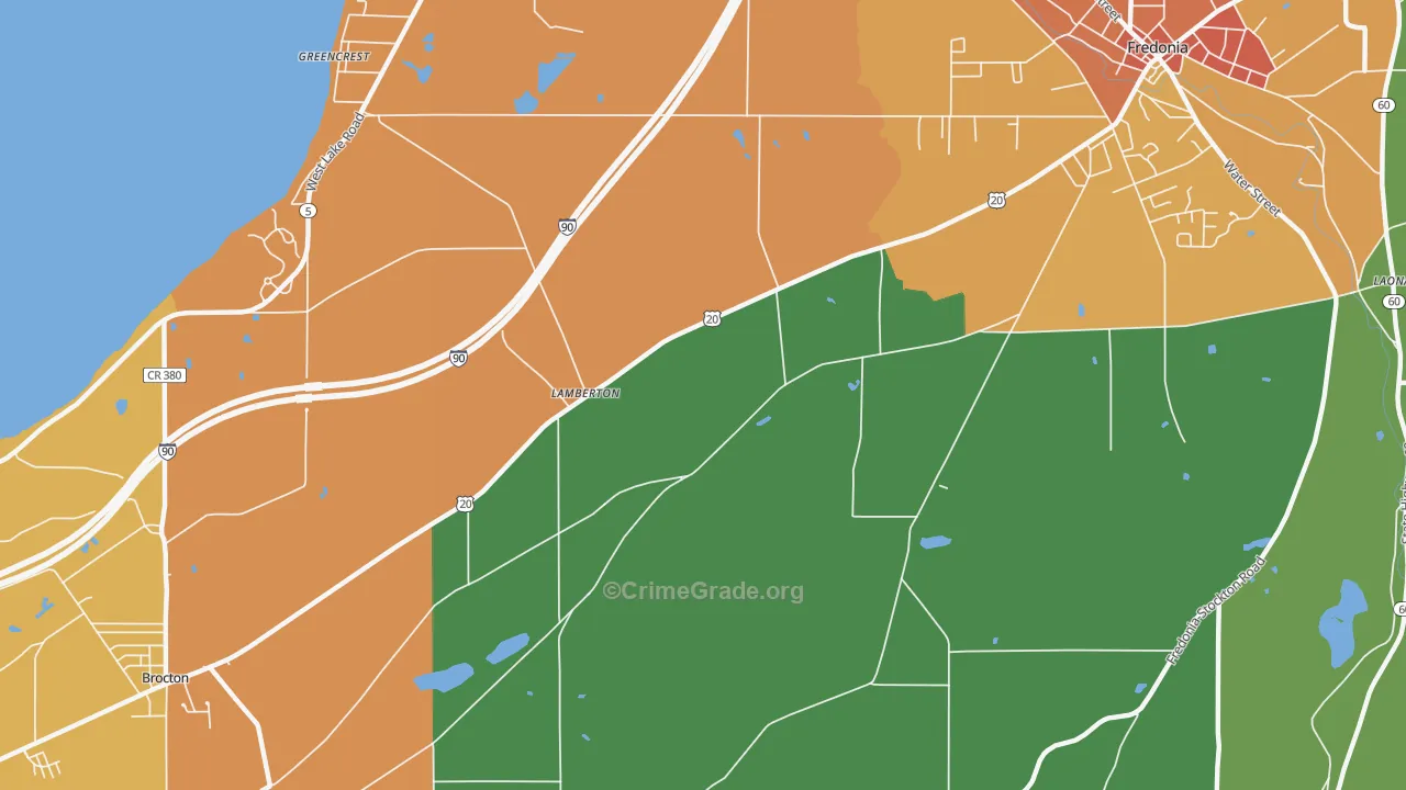 Lamberton, NY Map of Assault Rates