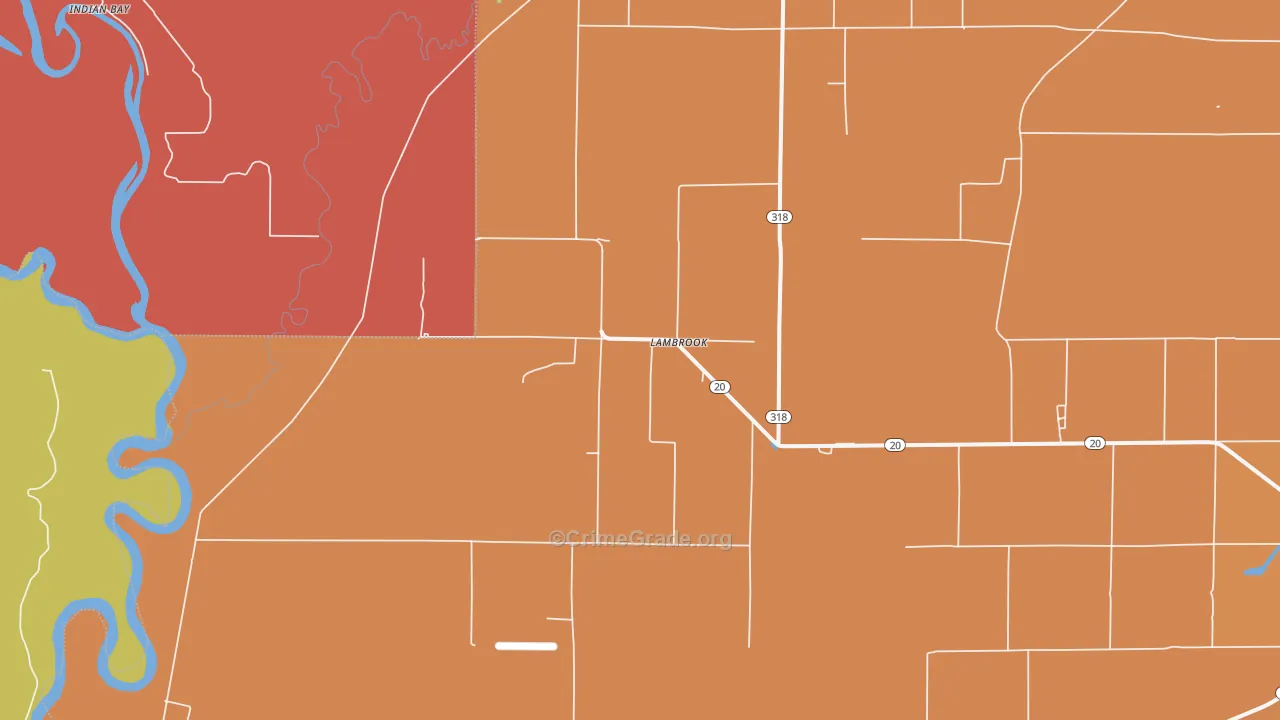 Lambrook, AR Map of Assault Rates