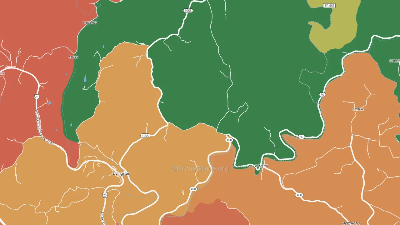 Lamero, KY Map of Assault Rates