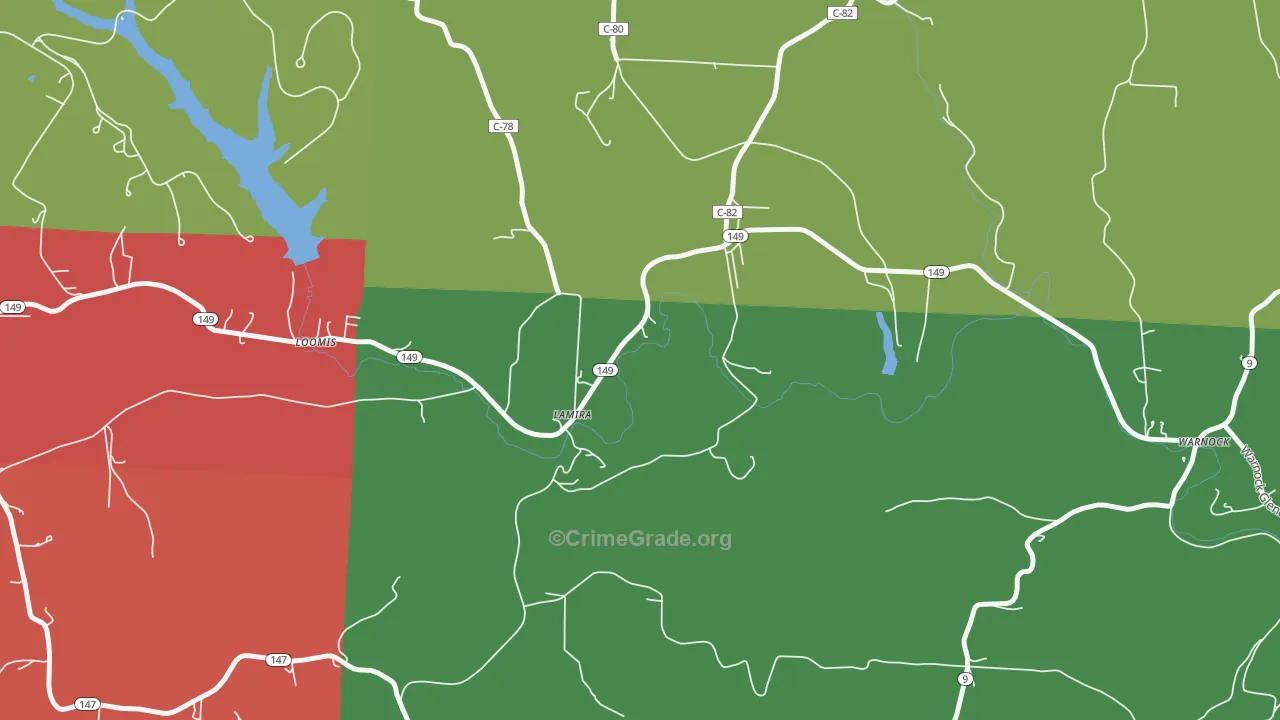 Lamira, OH Map of Assault Rates