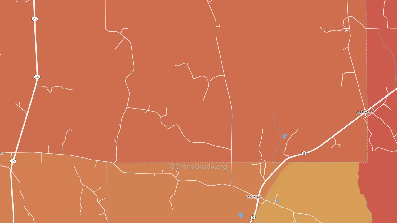 Lamison, AL Map of Assault Rates