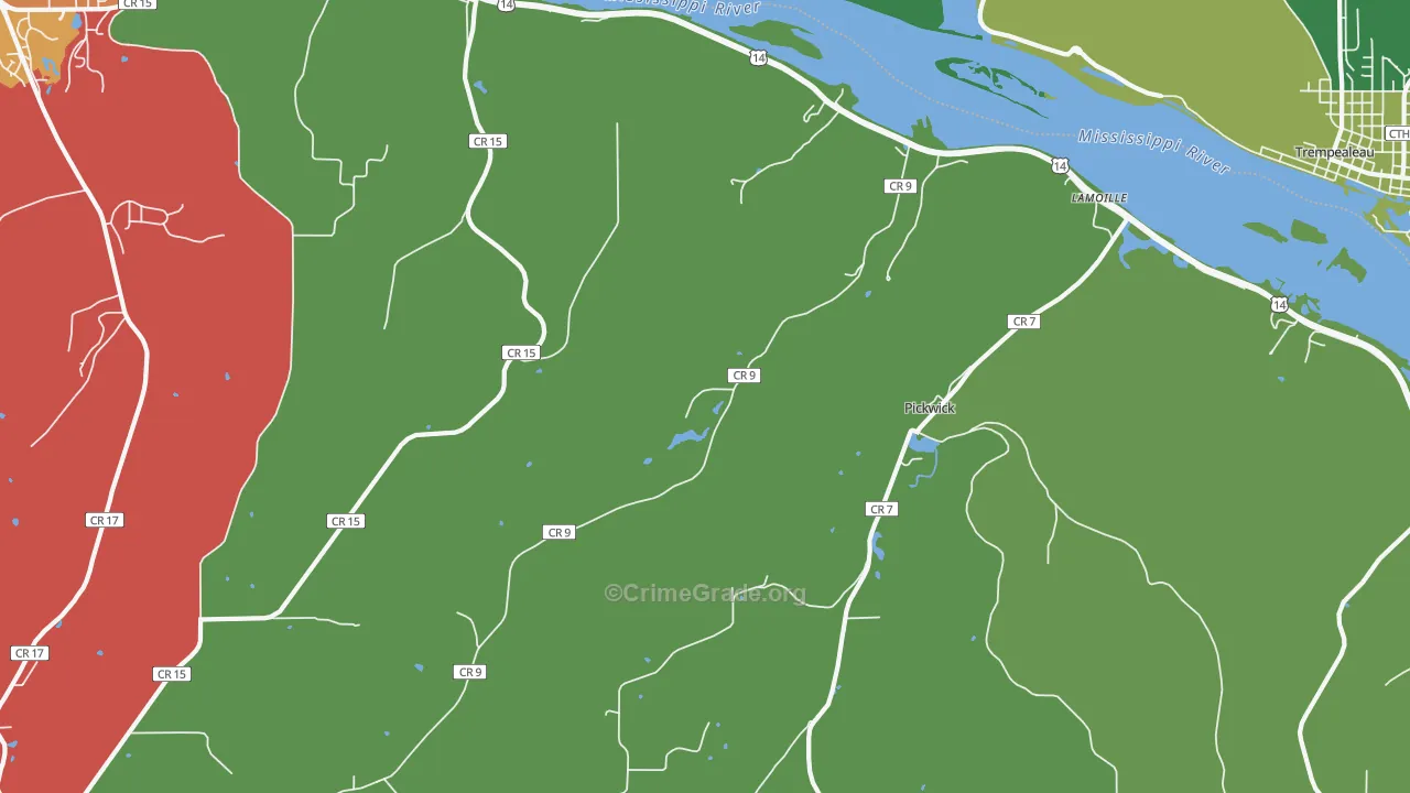 Lamoille, MN Map of Assault Rates