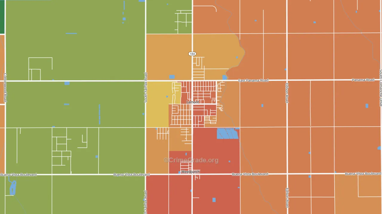 Lamont, CA Map of Assault Rates