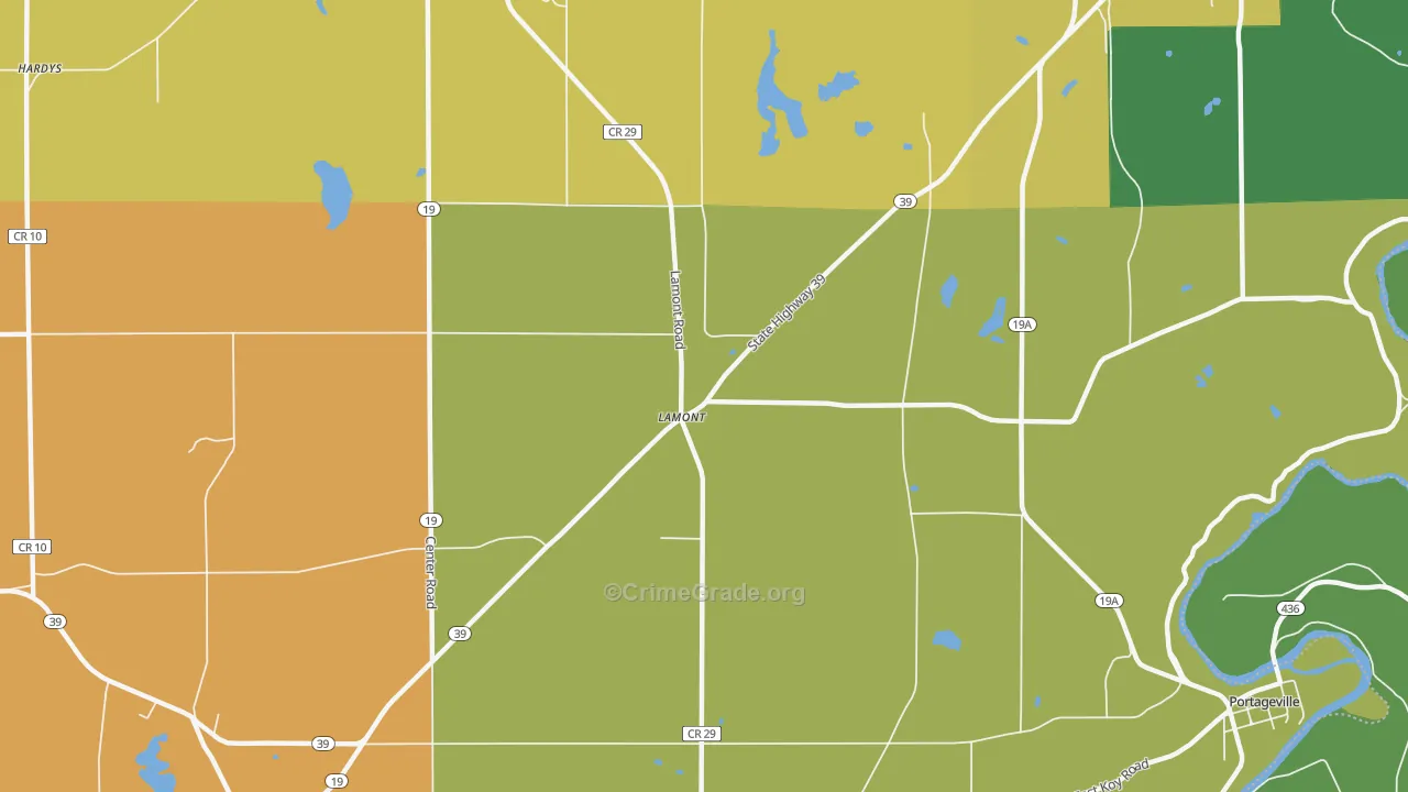 Lamont, NY Map of Assault Rates