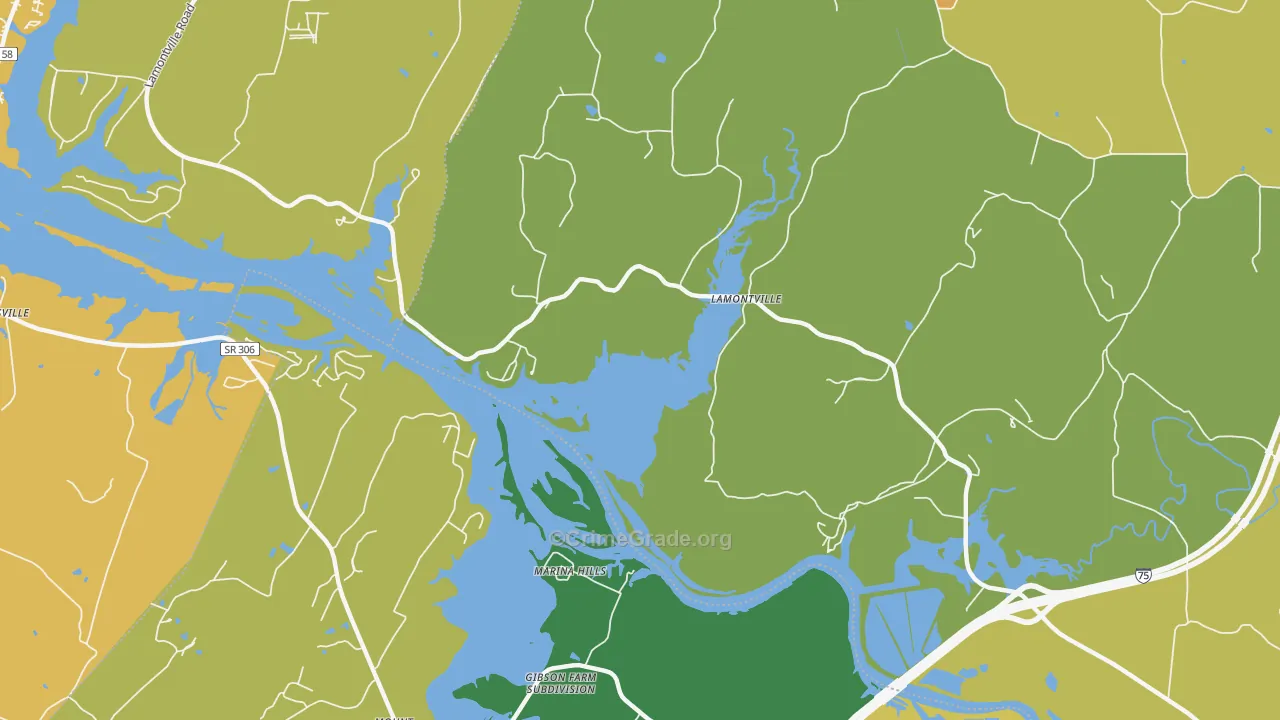 Lamontville, TN Map of Assault Rates