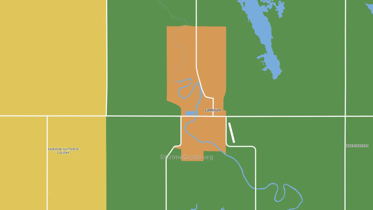 LaMoure, ND Map of Assault Rates