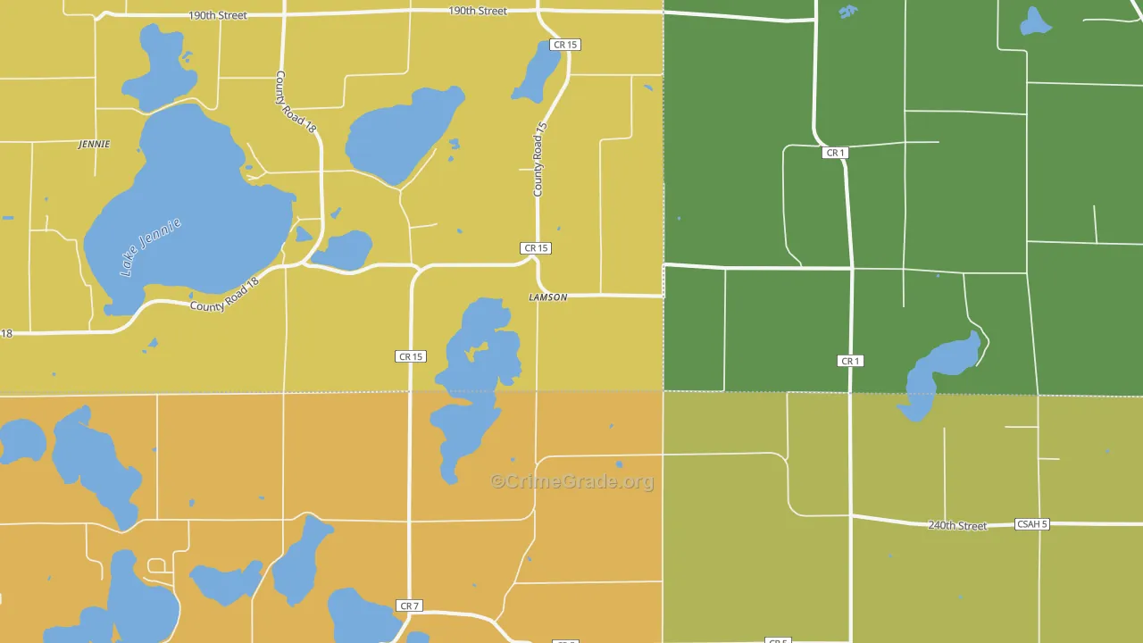 Lamson, MN Map of Assault Rates