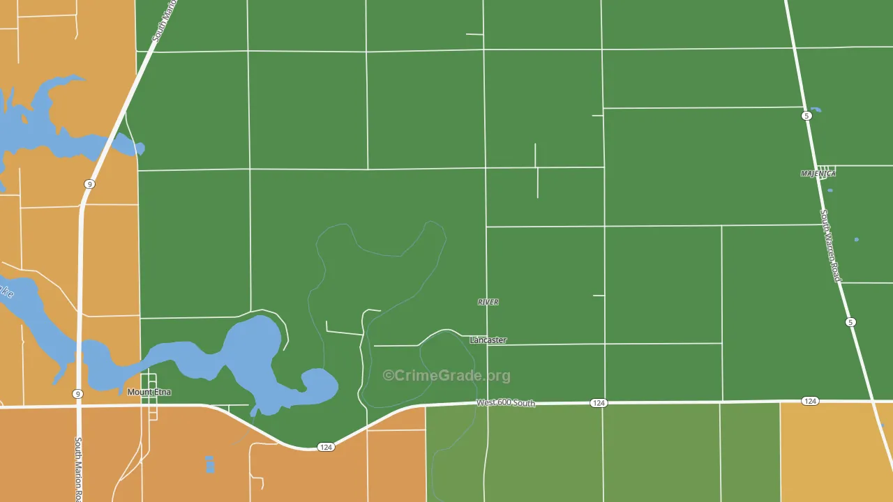 Lancaster, IN Map of Assault Rates