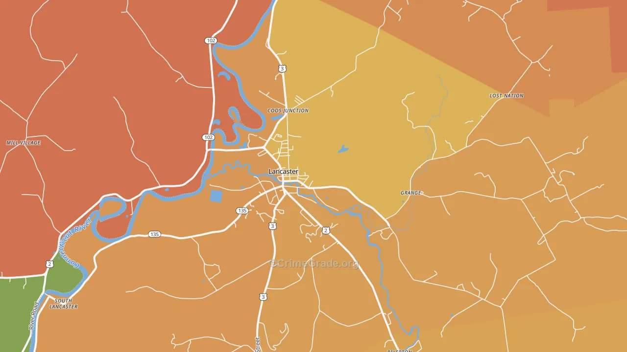 Lancaster, NH Map of Assault Rates
