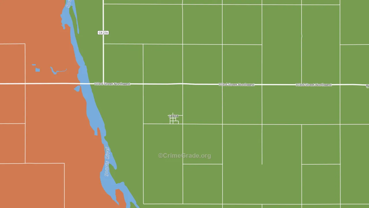 Landa, ND Map of Assault Rates