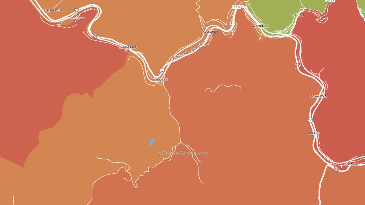 Landgraff, WV Map of Assault Rates