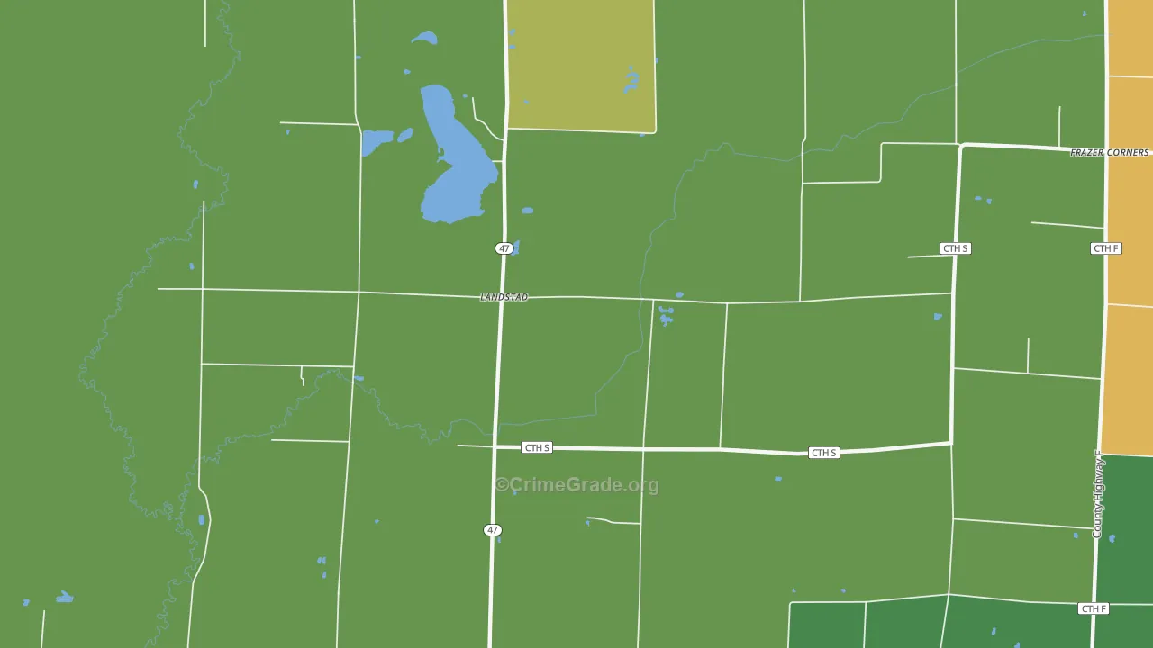 Landstad, WI Map of Assault Rates