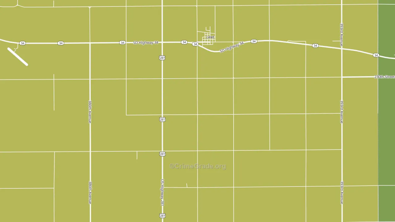 Lane, SD Map of Assault Rates