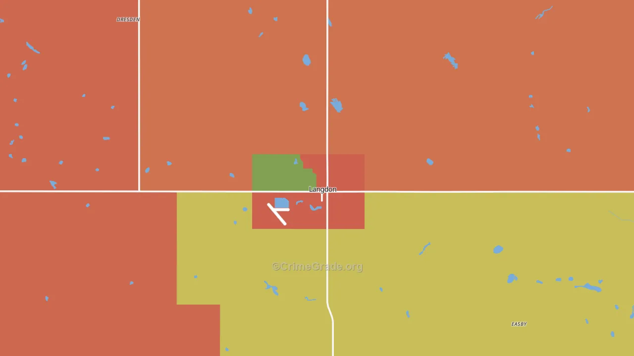 Langdon, ND Map of Assault Rates
