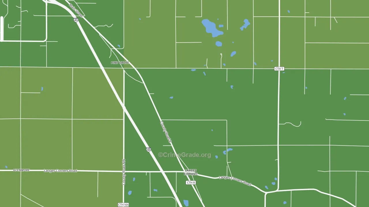 Langes Corners, WI Map of Assault Rates