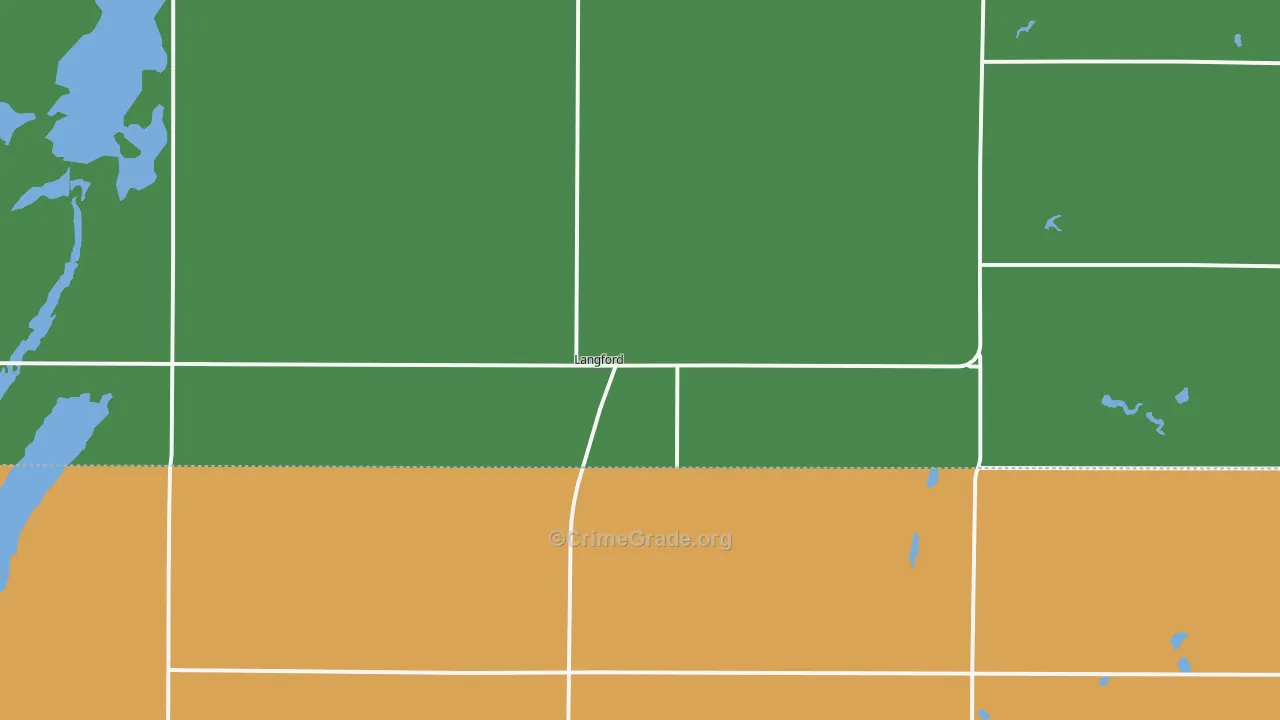 Langford, SD Map of Assault Rates