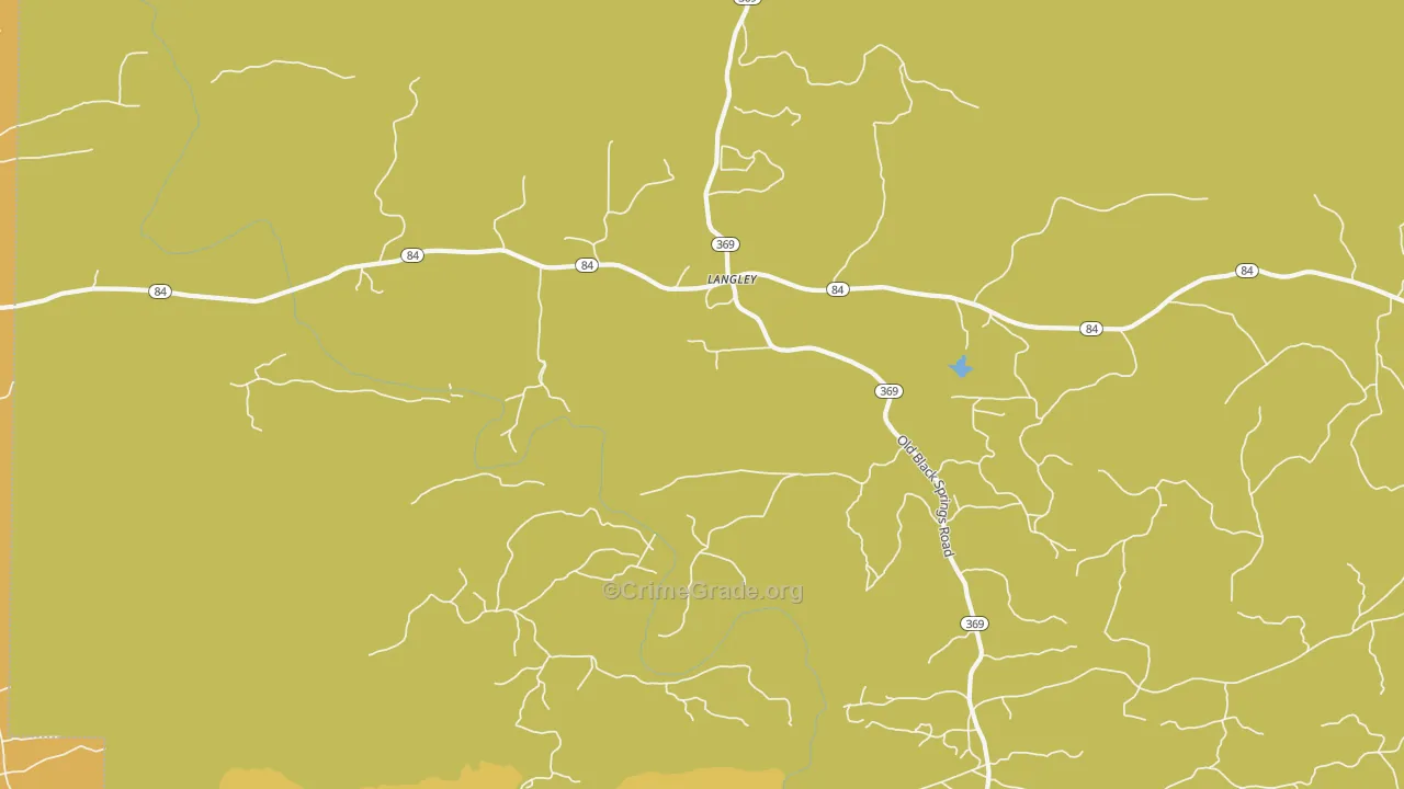 Langley, AR Map of Assault Rates