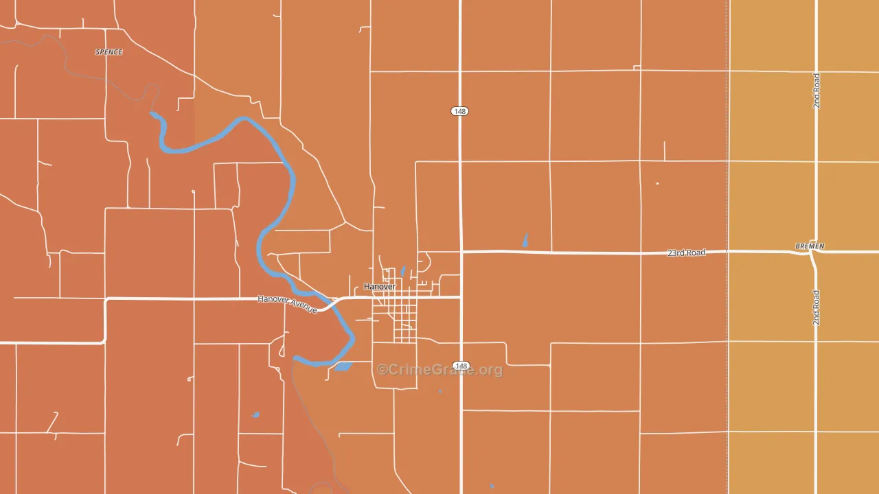 Lanham, KS Map of Assault Rates