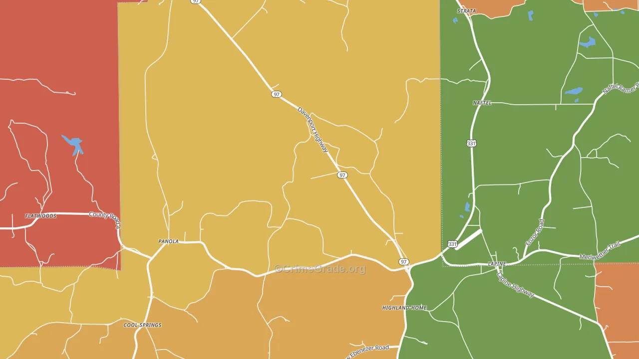 Lapine, AL Map of Assault Rates