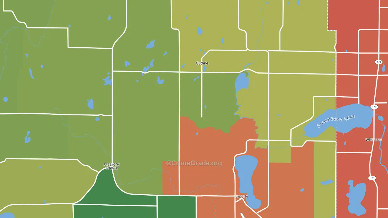Laporte, MN Map of Assault Rates