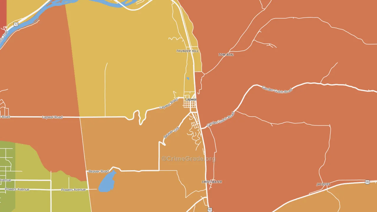 Lapwai, ID Map of Assault Rates