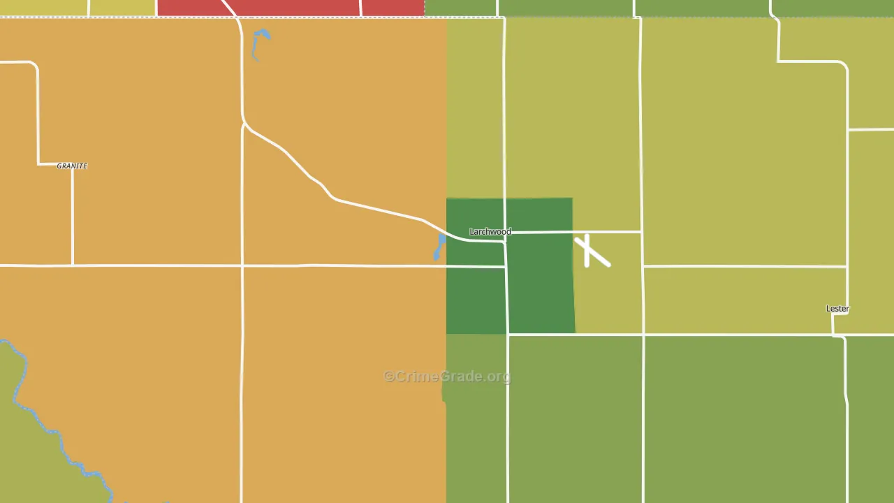 Larchwood, IA Map of Assault Rates
