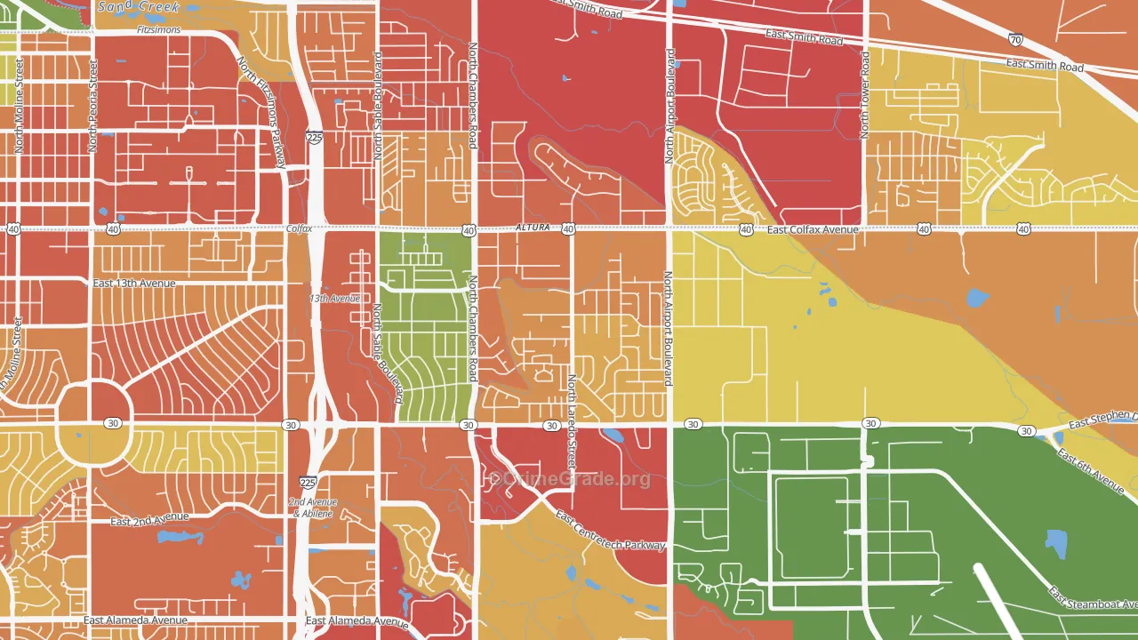 Laredo Highline, Aurora, CO Map of Assault Rates