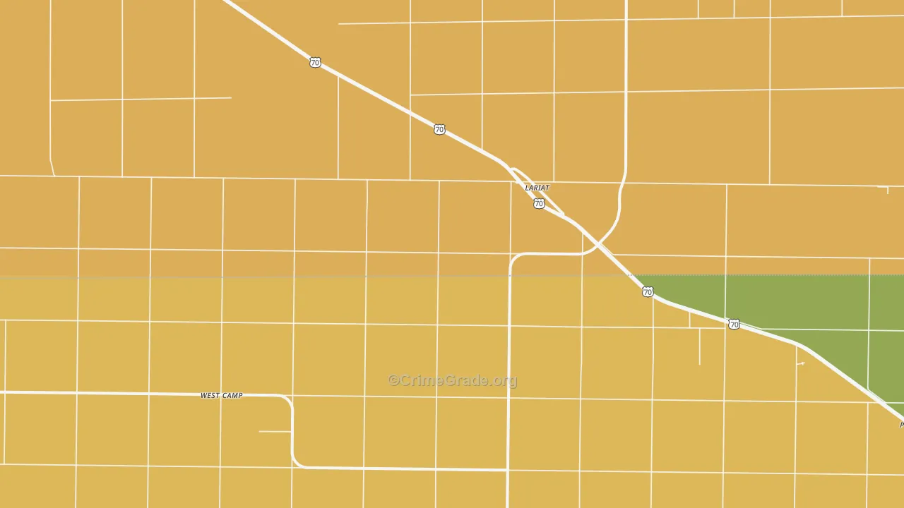 Lariat, TX Map of Assault Rates