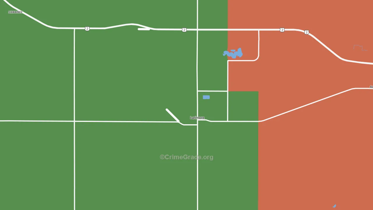 Larimore, ND Map of Assault Rates