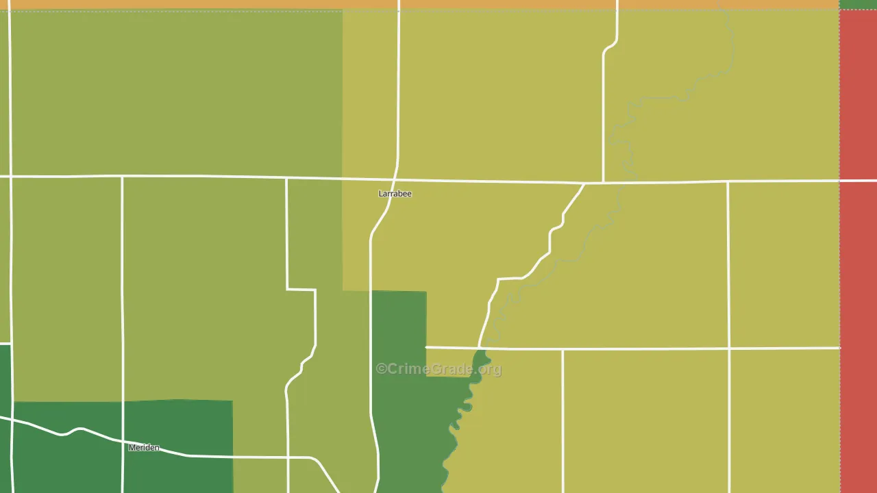Larrabee, IA Map of Assault Rates