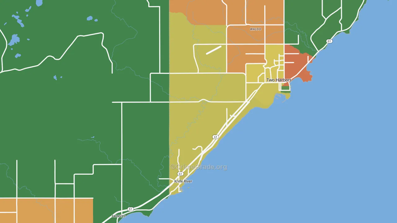 Larsmont, MN Map of Assault Rates