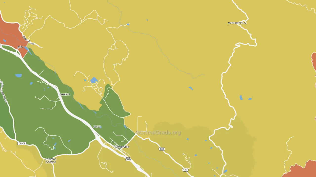 Las Lomas, CA Map of Assault Rates