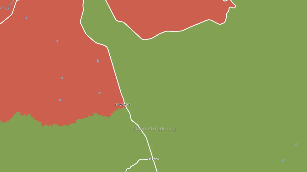 Las Nutrias, NM Map of Assault Rates
