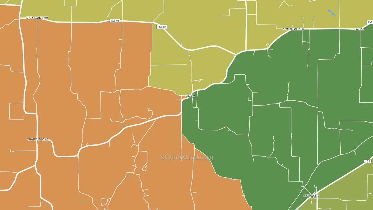 Latch, TX Map of Assault Rates