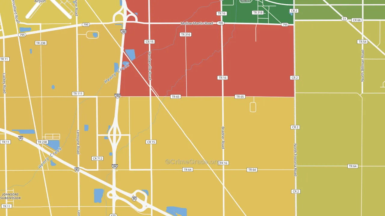 Latcha, OH Map of Assault Rates