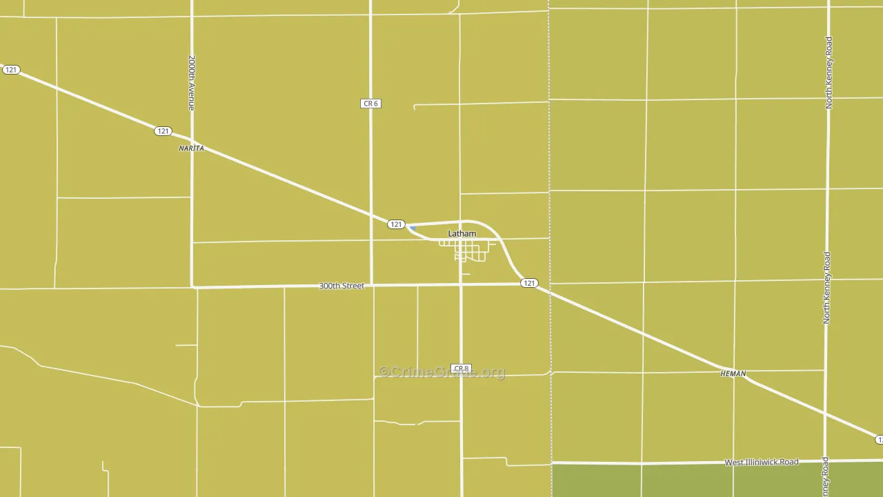 Latham, IL Map of Assault Rates