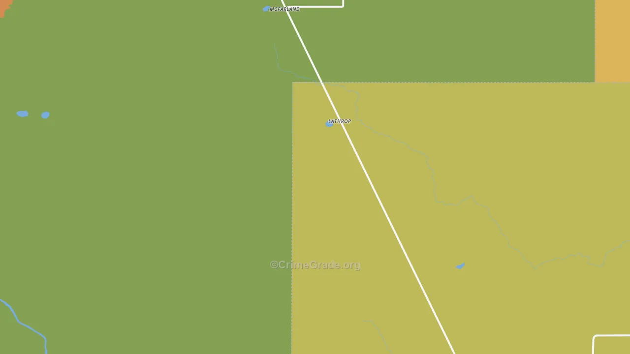 Lathrop, MI Map of Assault Rates