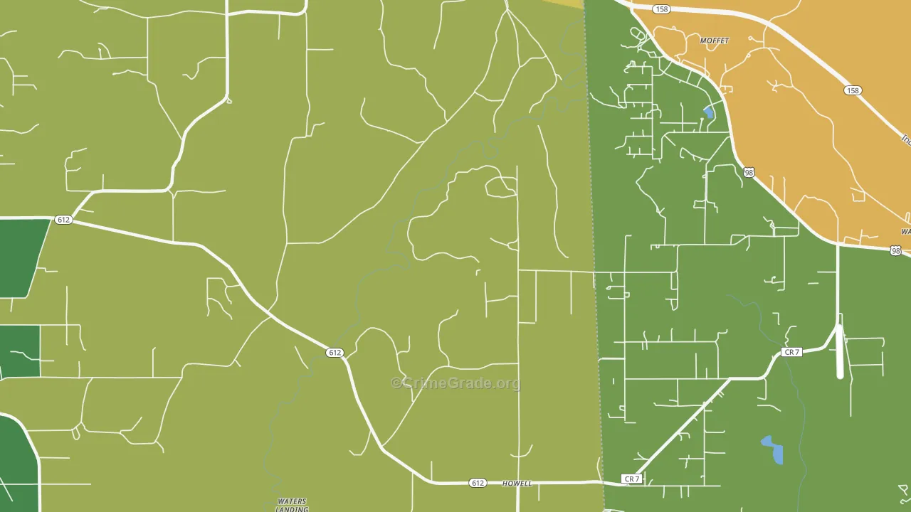Latonia, MS Map of Assault Rates