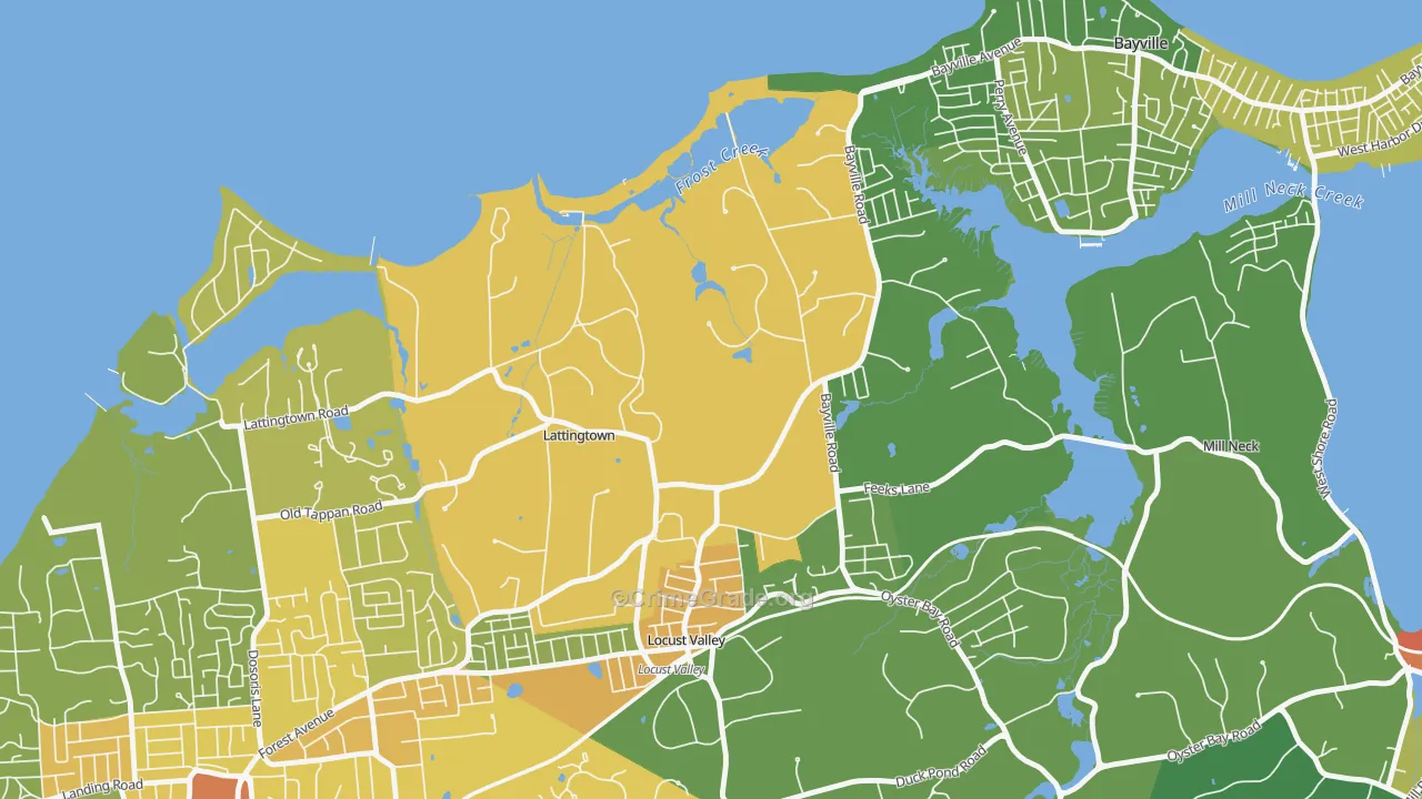 Lattingtown, NY Map of Assault Rates