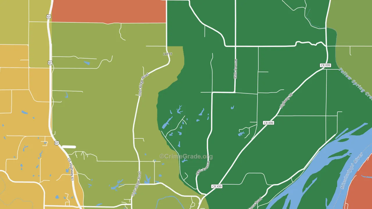 Latty, IA Map of Assault Rates