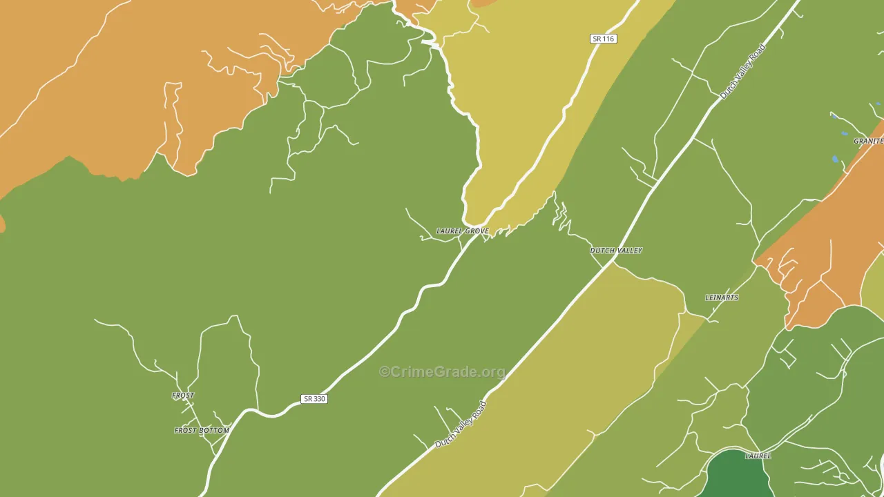 Laurel Grove, TN Map of Assault Rates